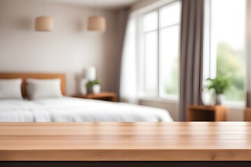 empty table in bedroom 
