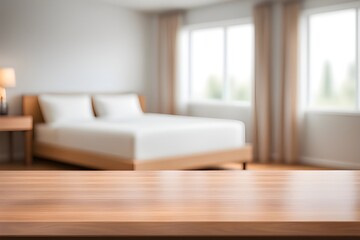 empty table in bedroom 