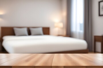 empty table in bedroom 