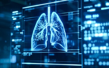 Detailed Digital Representation of Human Lungs in a Futuristic Medical Interface