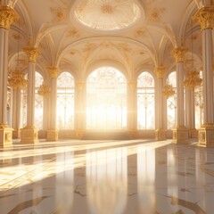 3D rendering of the interior of the royal palace in Gatchina