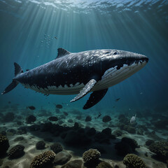 Fototapeta premium World Whale Day Under Water