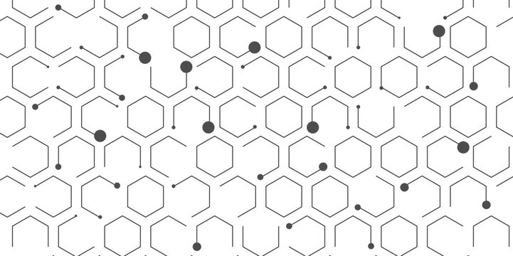 Abstract design element with geometric background of hexagons shape pattern. Abstract network technology background. Vector illustration