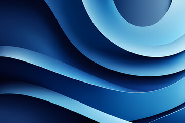 Abstract wavy lines flowing smooth curve blue gradient color in concept of luxury, technology, modern.