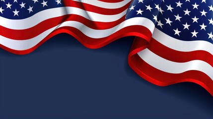 American flag waving. American flag for Memorial Day, 4th of July, Labor Day. Independence Day, 4th July, Graveyard, concept.