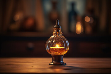 old lamp on the table