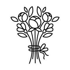 Icon set of flower. Editable vector pictograms isolated on a white background.