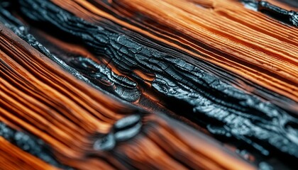 circuit board in the night, abstract orange background with waves, colorful texture, view of detailed burnt wood grain texture