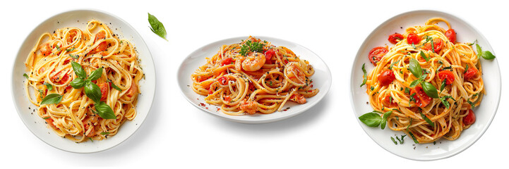 Linguine Delight isolated on a transparent background 
