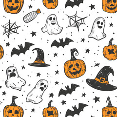 Fototapeta premium halloween pumpkins set