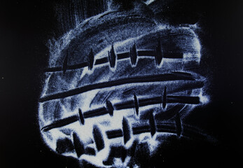 abstract white dust on a black background.