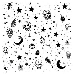 halloween pumpkins set