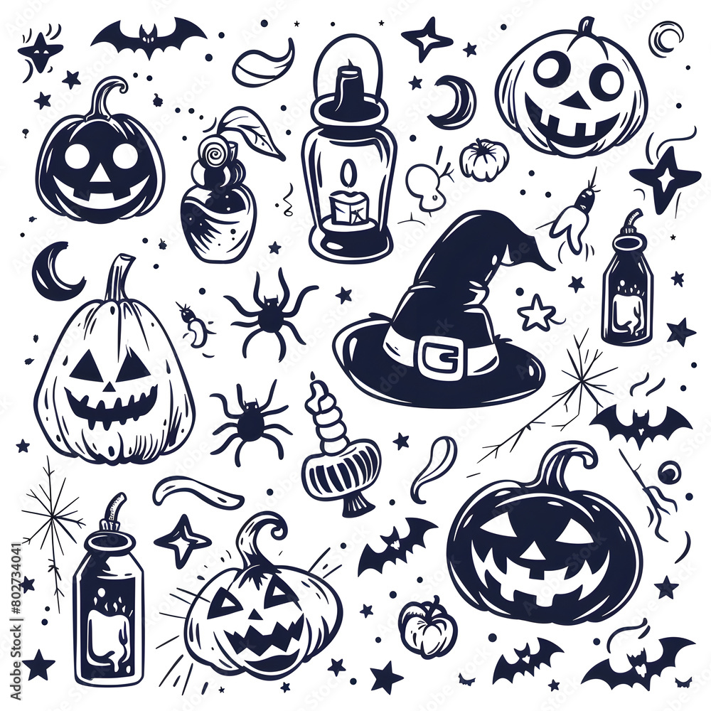 Sticker halloween pattern