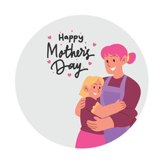 Mother's and child_ Happy mother's day