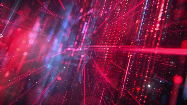 hacking digital binary code matrix 01 background. seamless looping overlay 4k virtual video animation background