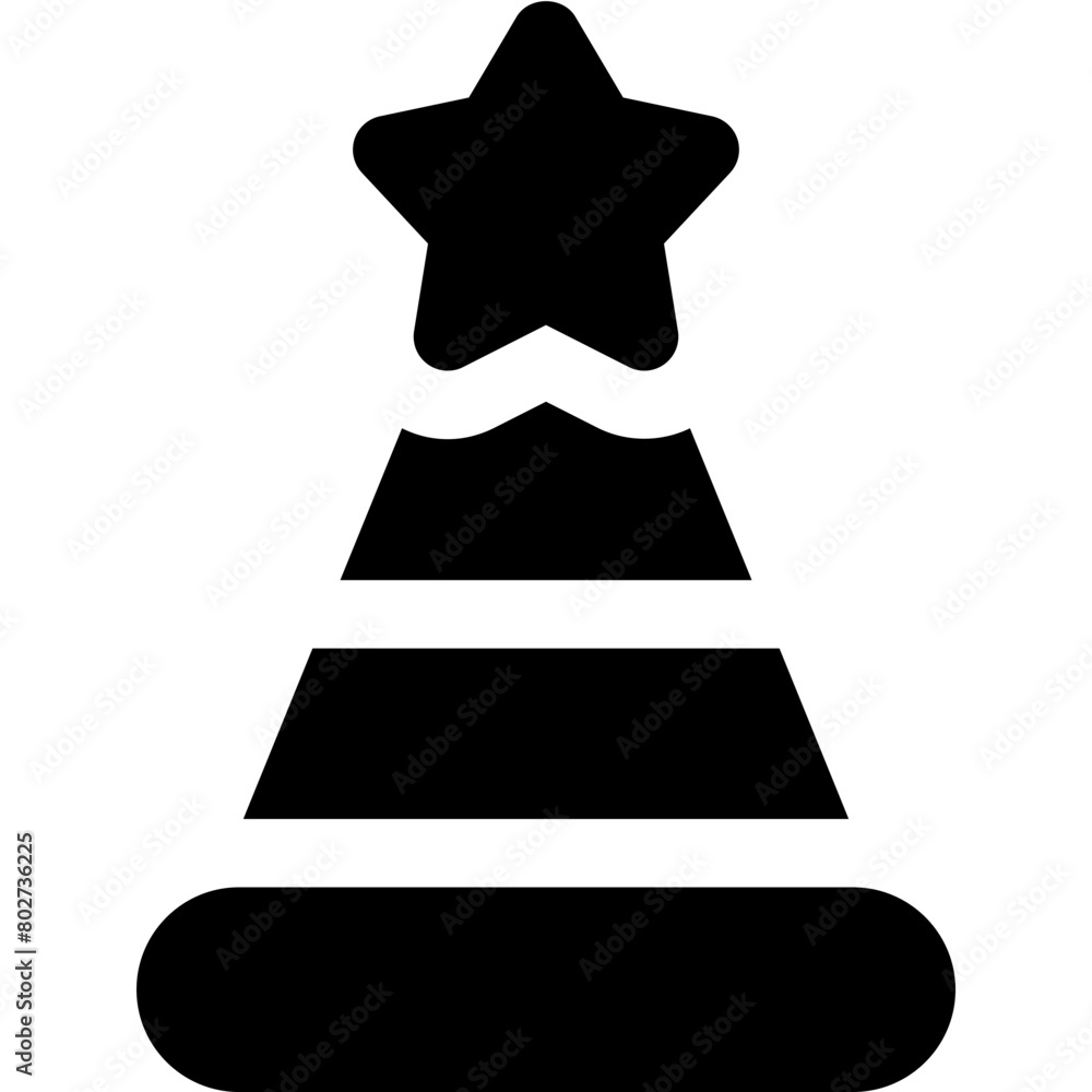 Wall mural party hat icon