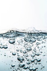 small Water bubbles, white background, : Generative AI
