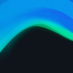 Elegant blue green bicolor background with blurs and grainy texture