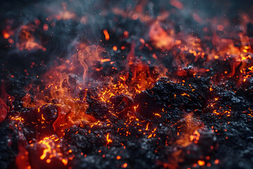 Eternal Damnation Amidst the Infernal Fires of Hell - 3D Render