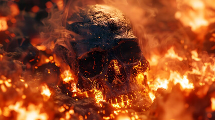 Eternal Damnation in the Fiery Depths of Hell:A Harrowing Cinematic 3D Render of Damned Souls Suffering Amidst Raging Flames and Otherworldly Anguish