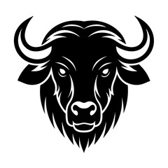Bison head logo icon illustration