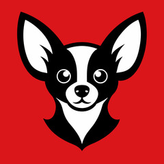 Chihuahua head vector art 