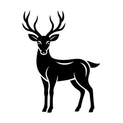 deer silhouette vector illustration art