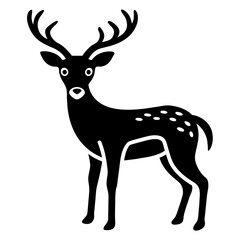 deer silhouette vector illustration art