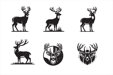 deer, buck, vector illustration