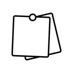 post it notes icon vector design template simple and clean