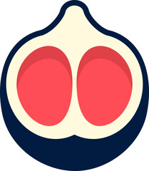 Flat Fruit Simple Illustration