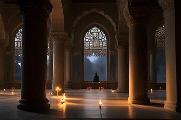 Man praying in the mosque