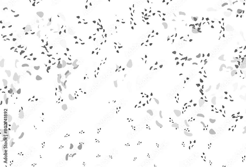 Poster light silver, gray vector backdrop with abstract shapes.