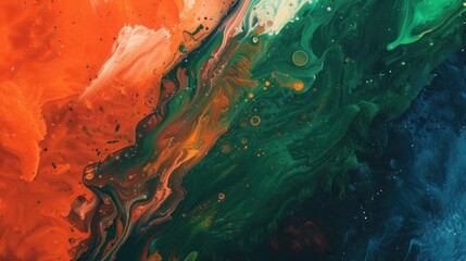 Close up of Indian flag. A vibrant watercolor painting of the Indian flag. Independence day, republic day, defence day, defense day, 15th August, 1947.