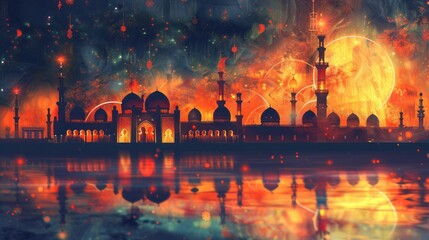Obraz premium abstract background eid Al adha