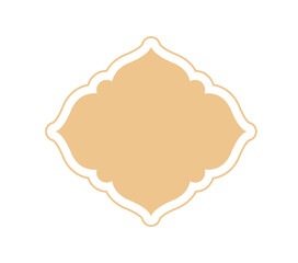 Line Thai border frame. decorative luxury golden. Vintage ornament frame. arch islamic. Vector illustration