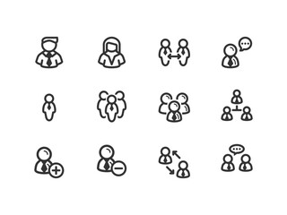 All icon, All In One. Multifunctional. Circle Ring Flat Line Vector Icon, Outline and Solid Icons on White Background . Vector Isolated Elements, Business Card Icons, Education Line Icons 