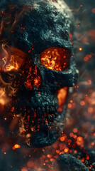 Scorching Hellfire Consumes Forsaken Souls in Surreal 3D Inferno