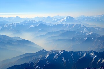 Majestic Mountain Range Captured in Soaring Bird s Eye Perspective