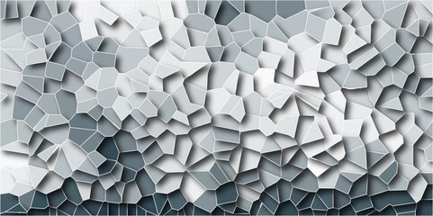 Abstract 3d rendering of triangulated surface. Low Poly Style / triangular shape black and white. Black background.3D Illustration - Black low poly texture