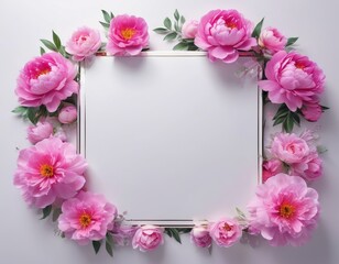 frame with flowers
