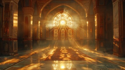 Fototapeta premium Muslim Events, Ramadan, Ramzan, Eid, Eid ul fitr, Eid ul Adha, Rabi ul Awwal, Muharram, Shab e Barrat, Shab e Miraj, Laila tul qaddar, moon night, Chand raat, qurbani. AI generated