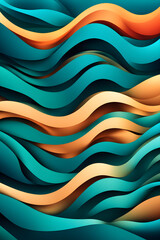 Abstract background composed of colored waves, watercolor background, with a sense of silk and design, modern art abstract background