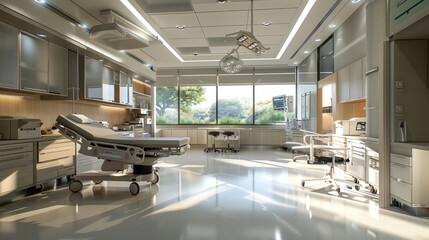Obraz premium The hospital is equipped with state-of-the-art medical instruments and technology, ensuring the highest standard of care for patients in need.