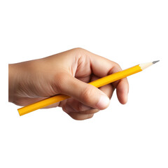 Volunteer handing out pencil isolated on transparent background