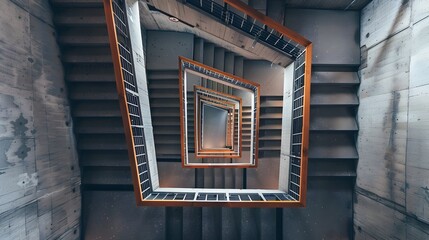 Mesmerizing Spiraling Staircase in Minimalist Architectural Interior