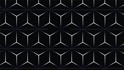 Vector geometric pattern black background.