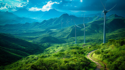 Environmental awareness: Sustainable energy production through wind turbines