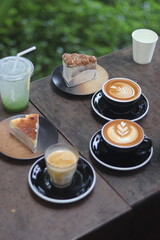 many cups of latte art