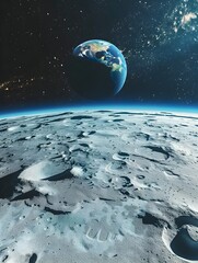 Breathtaking Lunar Perspective of Earth s Majestic Beauty